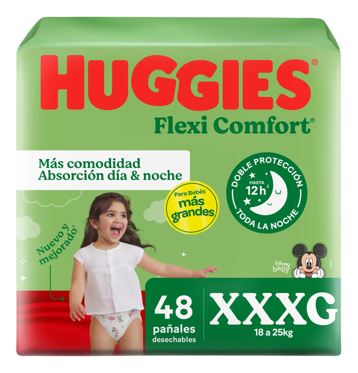 HUGGIES FLEXI COMFORT - Talle XXXG x 48