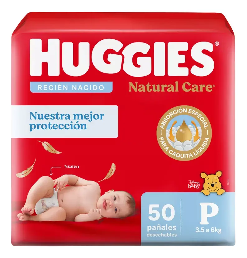 HUGGIES NATURAL CARE - Talle P x50