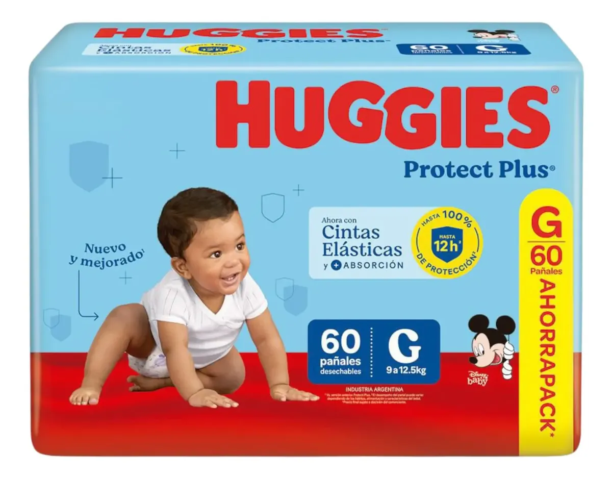 HUGGIES PROTECT PLUS - Talle G x 60