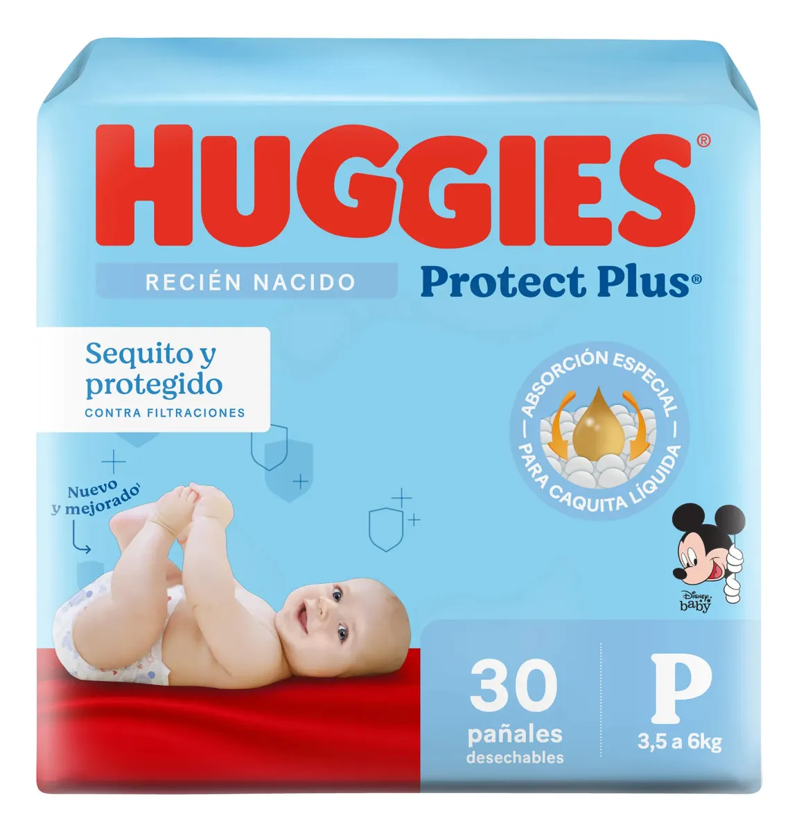 HUGGIES PROTECT PLUS - Talle P x30