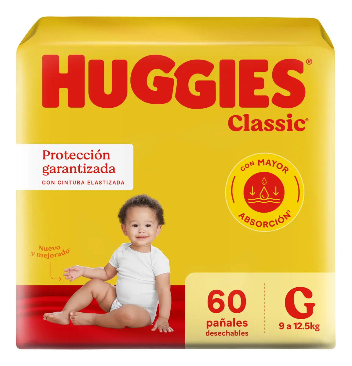 HUGGIES CLASSIC - Talle G x60