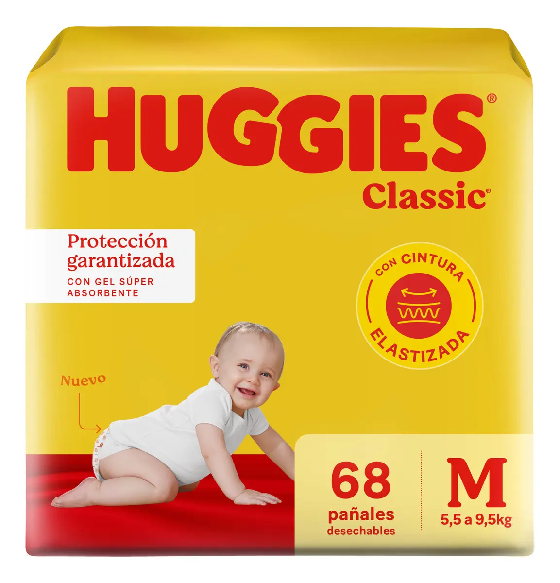 HUGGIES CLASSIC - Talle M x68