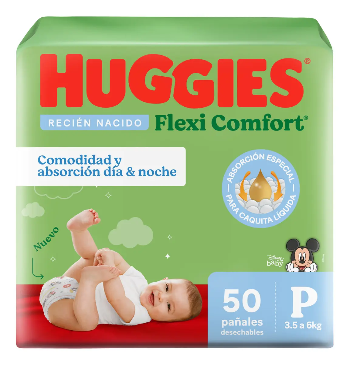 HUGGIES FLEXI COMFORT - Talle P x50